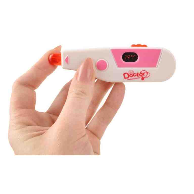 Set Doctor pentru Copii cu Cărucior și 18 Accesorii Medicale, Roz - MAXY