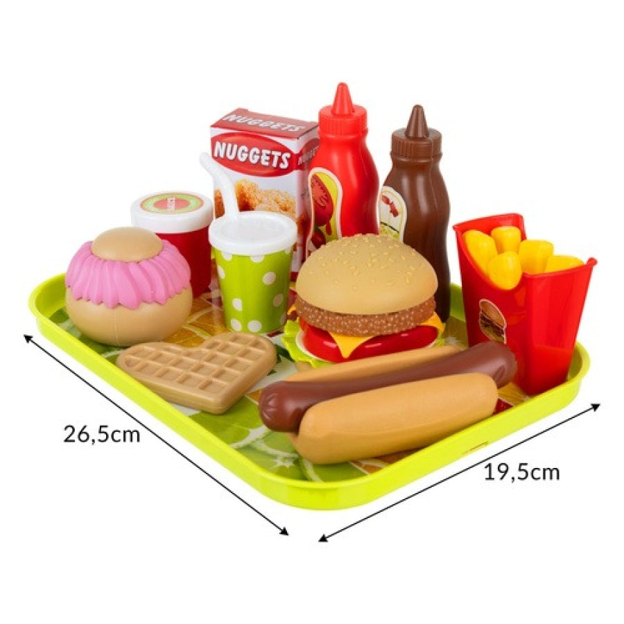 Set Jucării Fast Food pentru Copii, 26 Piese