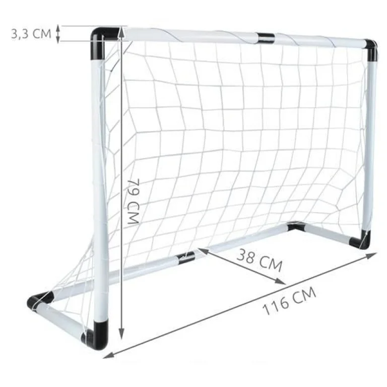 Set Fotbal pentru Copii cu Poartă, Minge și Pompă - MAXY