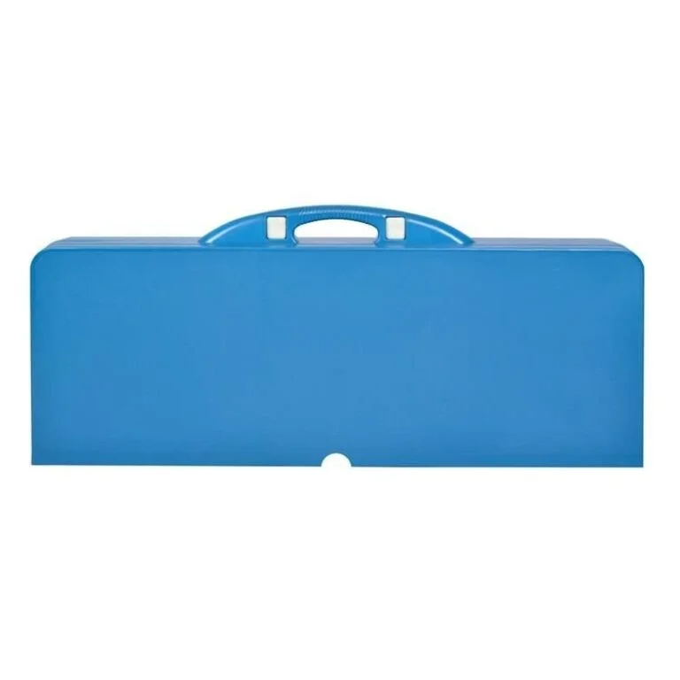 Set Masă Camping Pliabilă cu 4 Scaune din Aluminiu – Tip Valiză, Albastru - MAXY