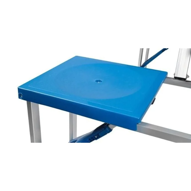 Set Masă Camping Pliabilă cu 4 Scaune din Aluminiu – Tip Valiză, Albastru - MAXY