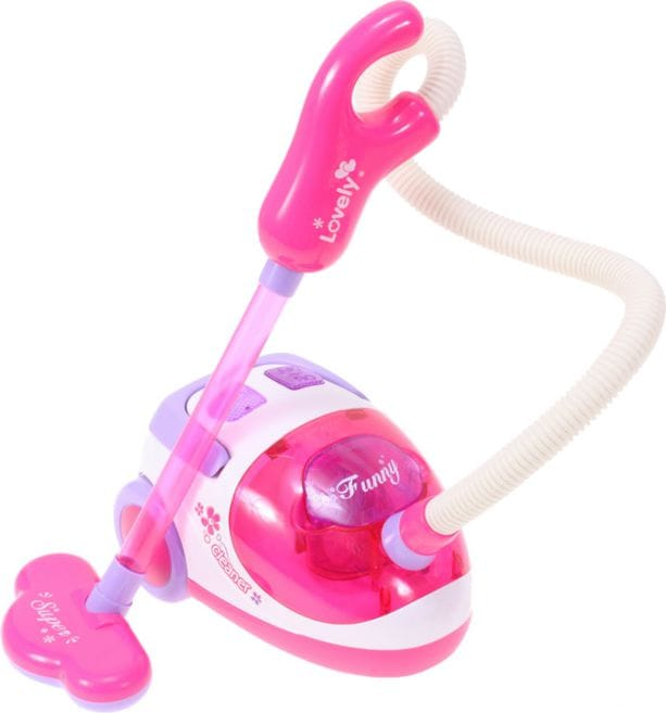 Set Curățenie Copii cu Aspirator, Mătură, Făraș și Accesorii, Roz - MAXY
