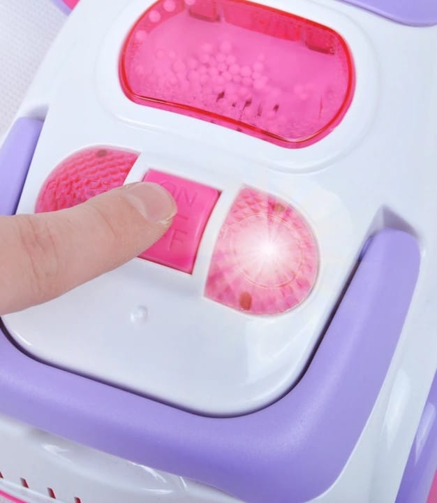 Set Curățenie Copii cu Aspirator, Mătură, Făraș și Accesorii, Roz - MAXY