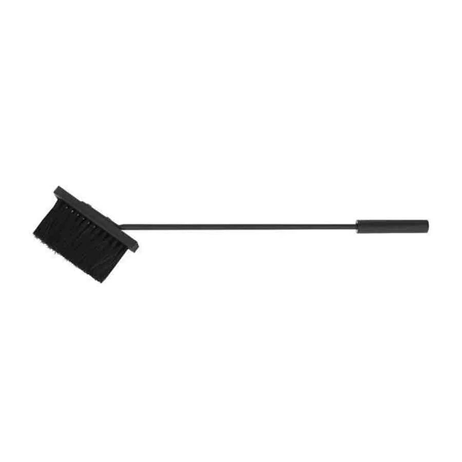 Unelte pentru Șemineu cu Suport și 3 Accesorii, din Oțel, Negru