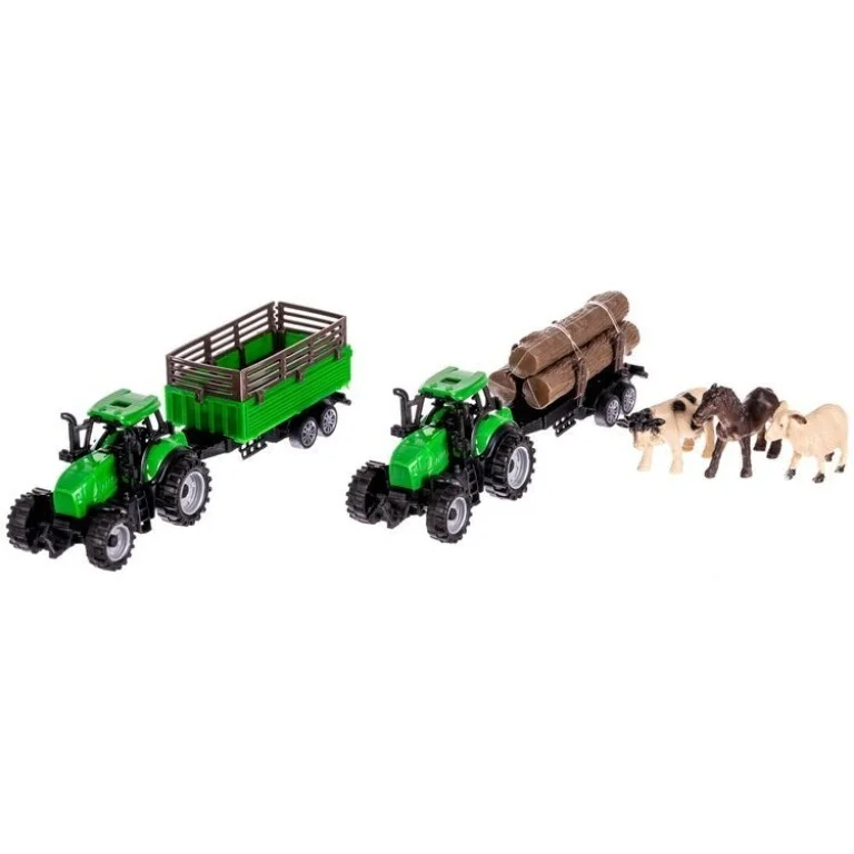Set Fermă pentru Copii cu Tractor, Animale și Accesorii, 102 Piese - MAXY