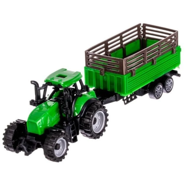 Set Fermă pentru Copii cu Tractor, Animale și Accesorii, 102 Piese - MAXY