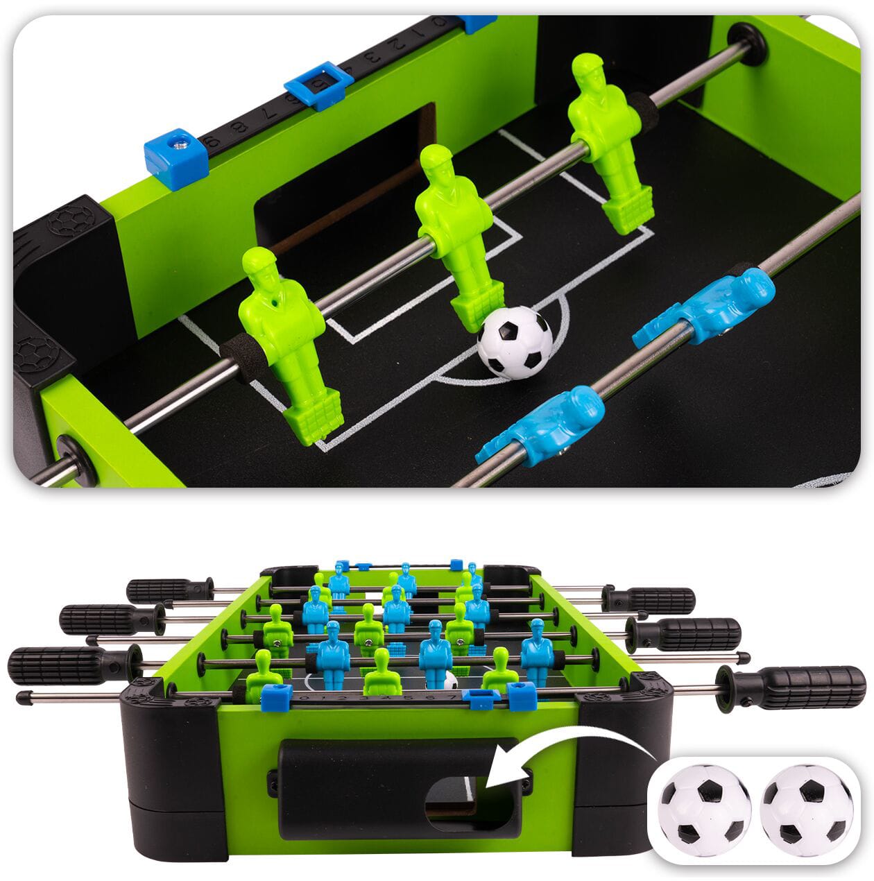 Set Fotbal De Masa Pentru Copii Din Lemn, 51 x 40 x 7 cm - MAXY