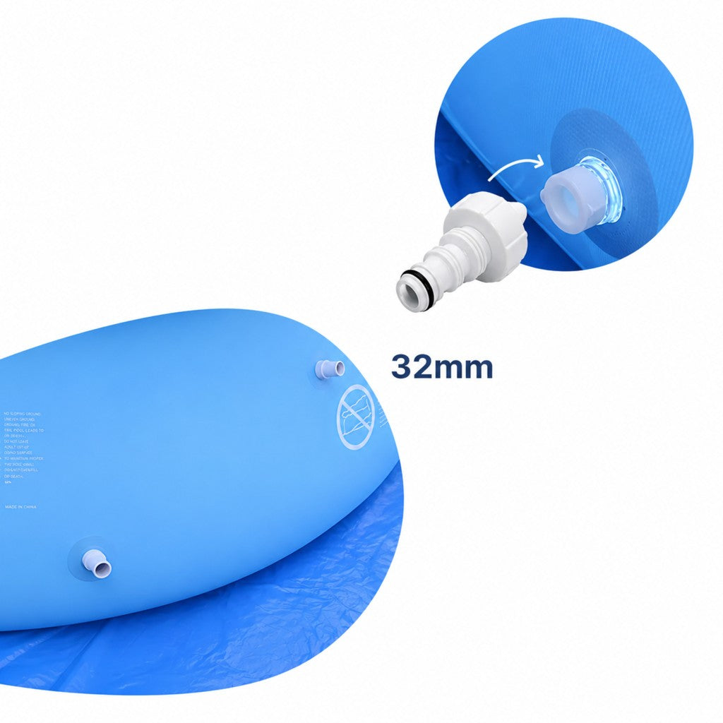Piscina rotunda cu cadru si pompa filtrare 366x366x76 cm albastru - MAXY
