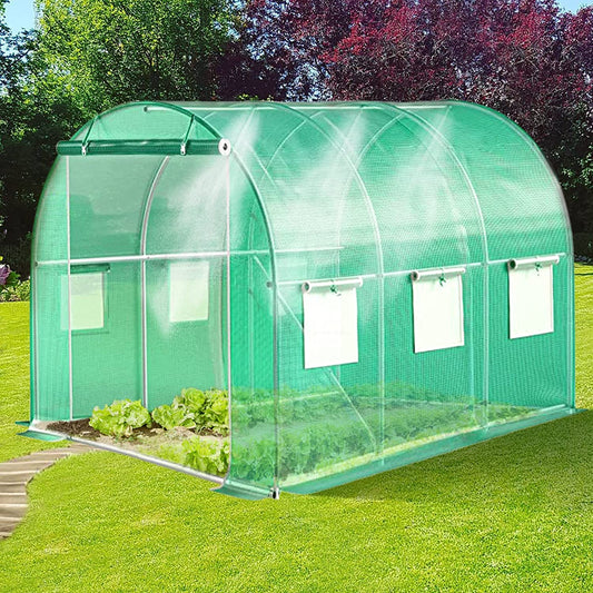 Sera gradina tip tunel  pentru plante, legume 3x2x2 m verde