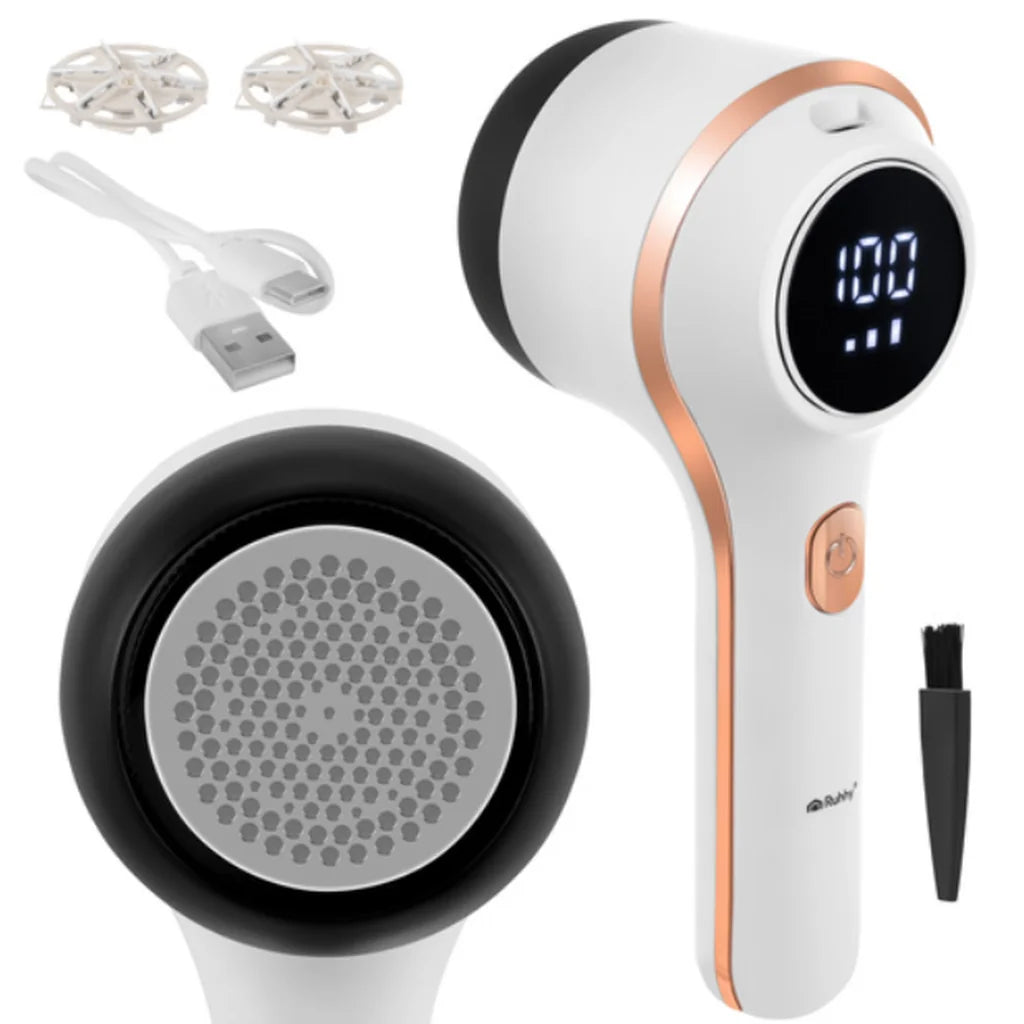 Aparat De Curățat Scame Fără Fir, Electric, 6 Lame, USB-C, Afișaj LCD, 3 Moduri