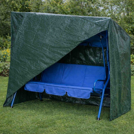 Husa protectie balansoar verde, cu fermoar, 215 x 150 x 145 cm - MAXY