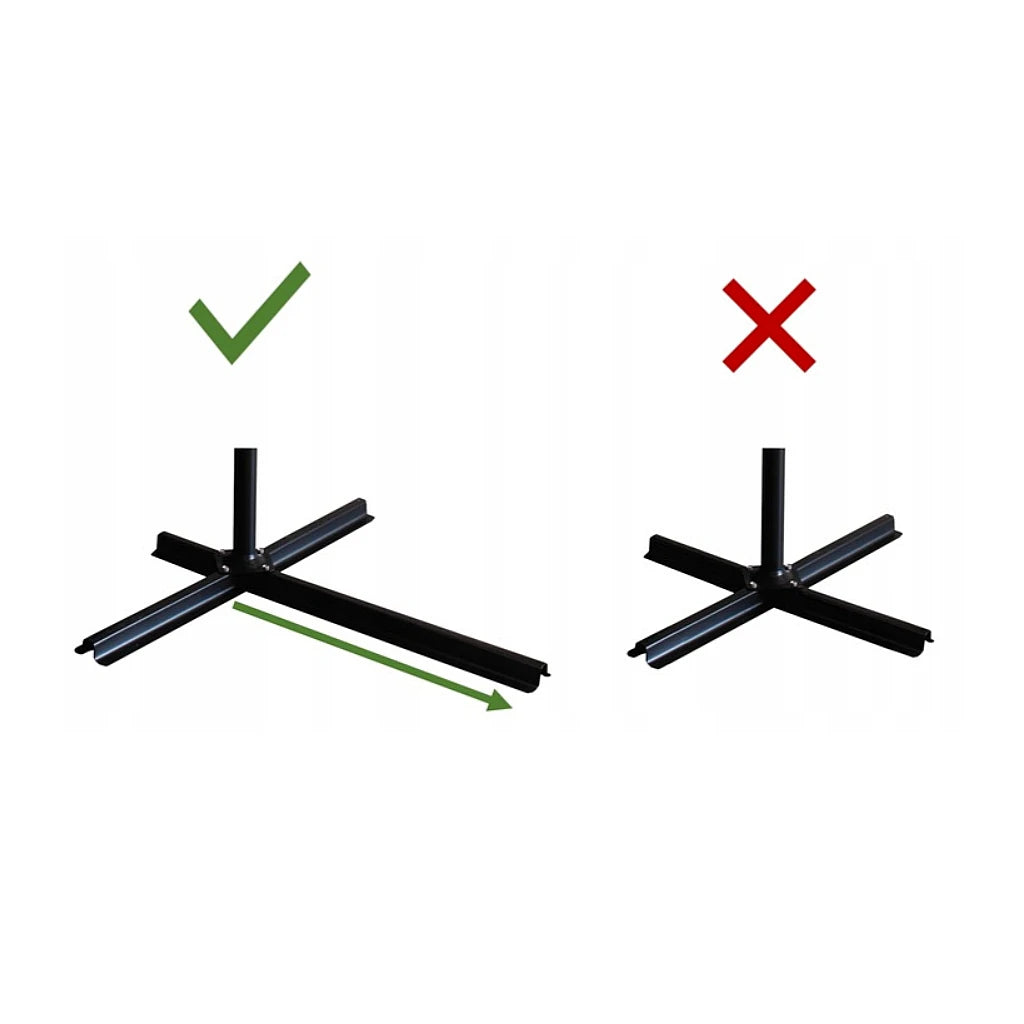 Umbrelă de Grădină Tip Banana 3 m GardenLine, cu Husă de Protecție, Bej - MAXY
