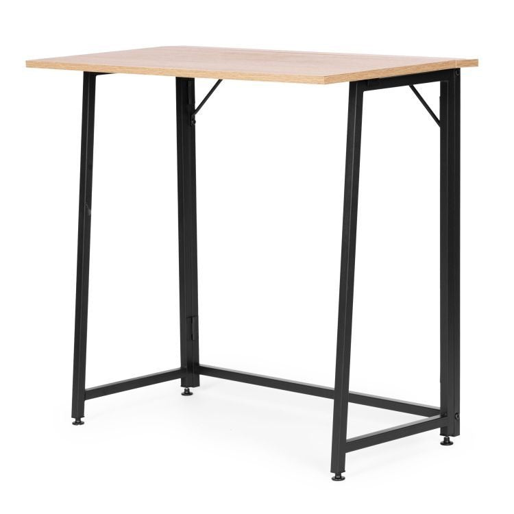 Birou Pliabil pentru Calculator 80 x 45 x 76 cm, Finisaj Culoarea Lemnului - MAXY