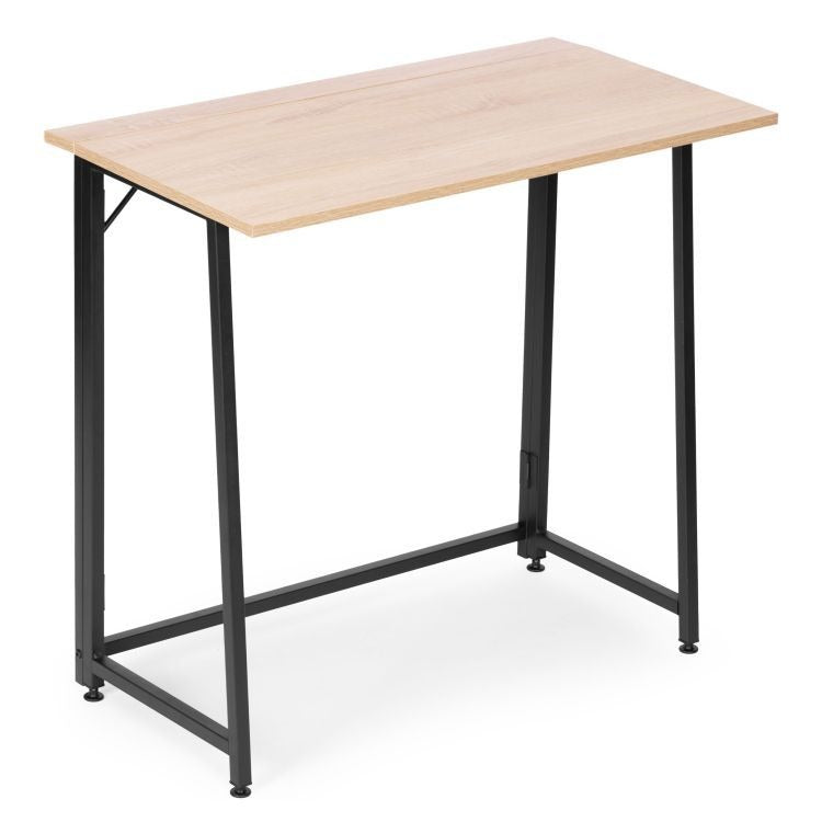 Birou Pliabil pentru Calculator 80 x 45 x 76 cm, Finisaj Culoarea Lemnului - MAXY