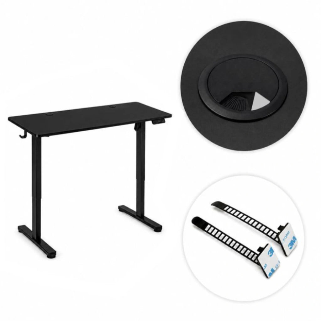 Birou Electric Reglabil pe Înălțime 72 și 118 cm, 120x60 cm, Negru
