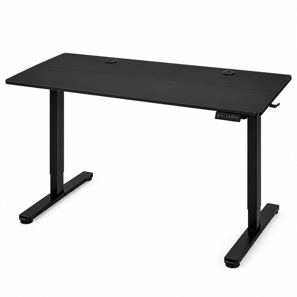 Birou Electric Reglabil pe Înălțime 72-118 cm, 140x60 cm, Negru