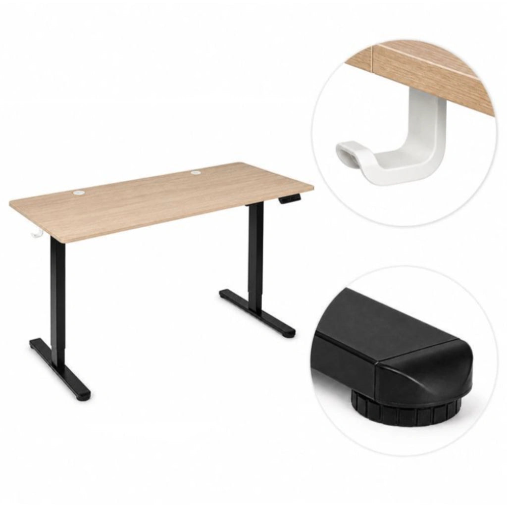 Birou Electric Reglabil pe Înălțime 72-118 cm, 120x60 cm, Stejar Deschis - MAXY