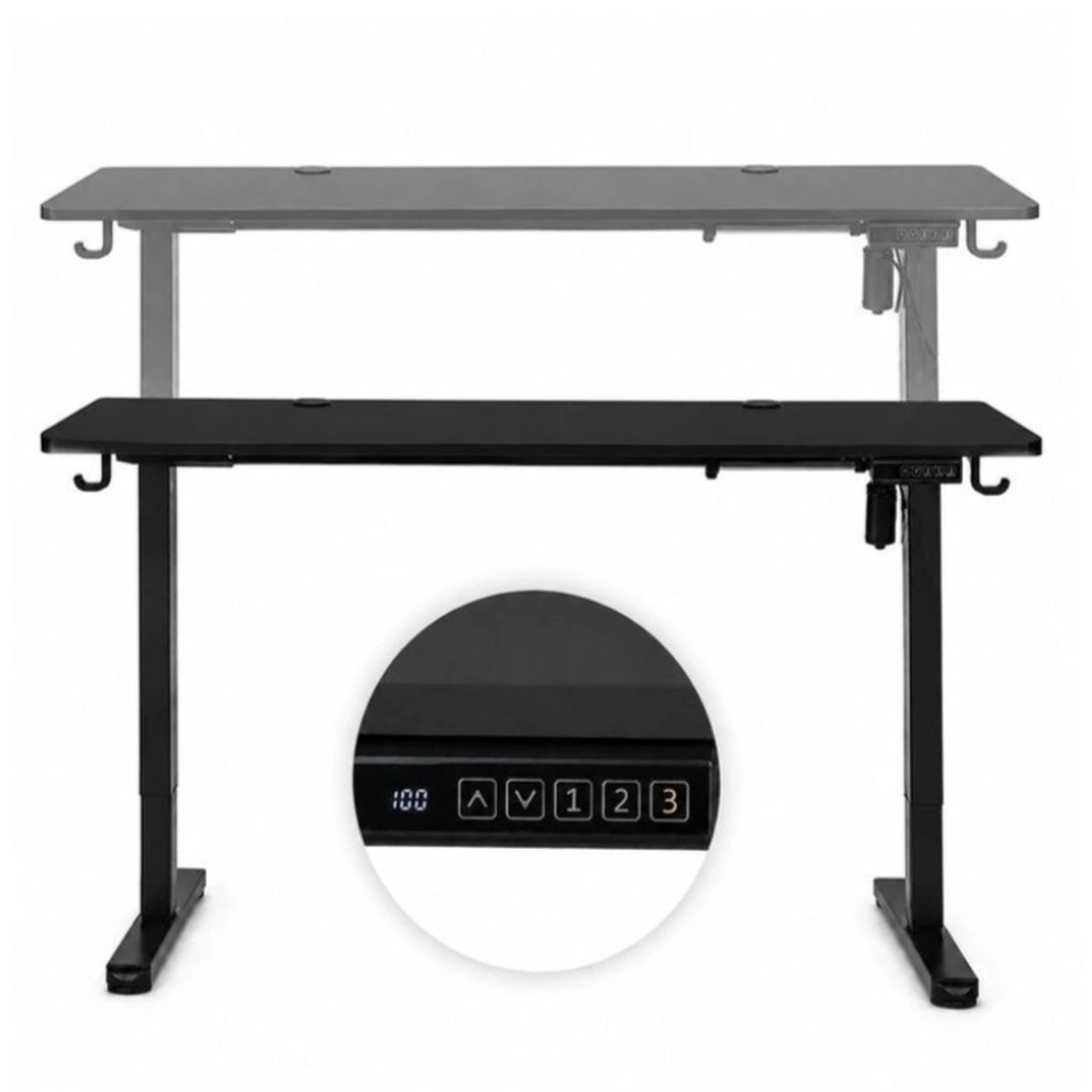 Birou Electric Reglabil pe Înălțime 72 și 118 cm, 120x60 cm, Negru