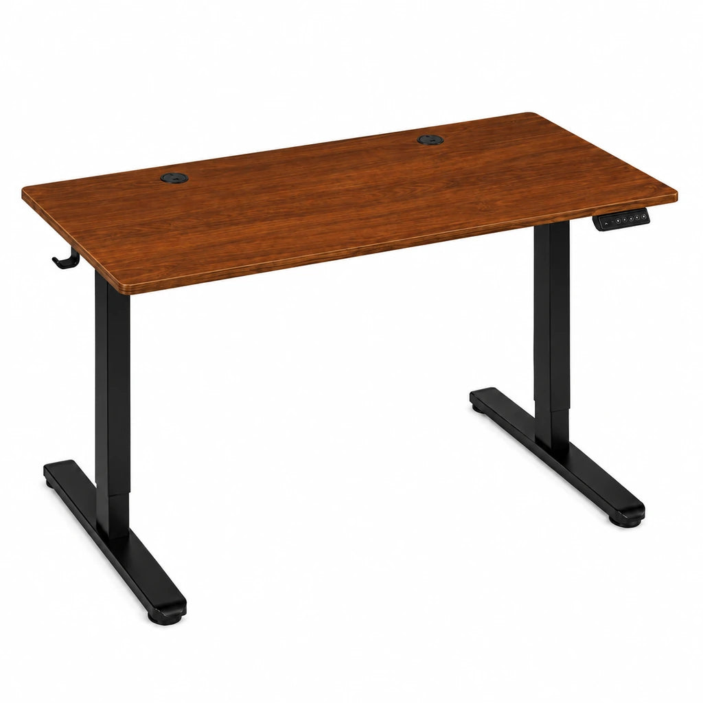 Birou Electric Reglabil pe Înălțime 72-118 cm, 140x60 cm, Stejar Închis