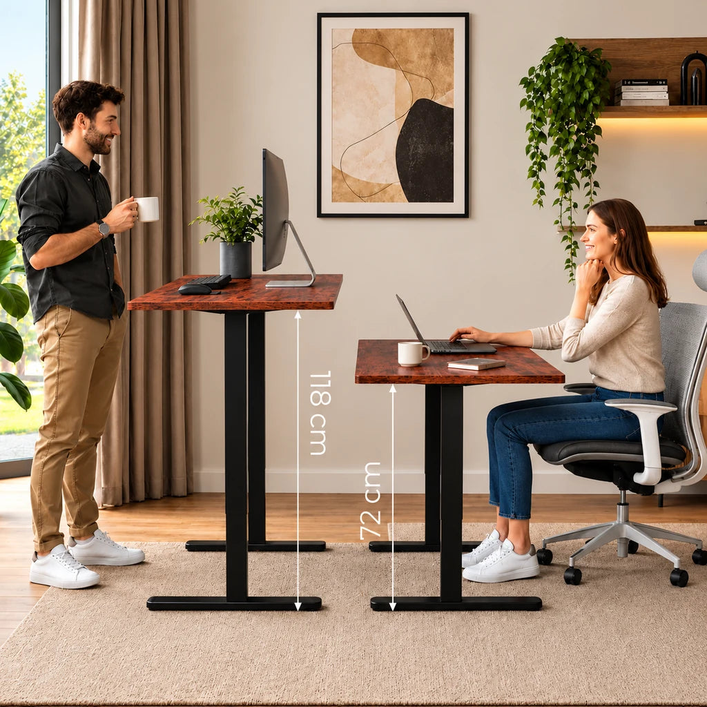 Birou Electric Reglabil pe Înălțime  72-118 cm, 120x60 cm, Stejar Antic