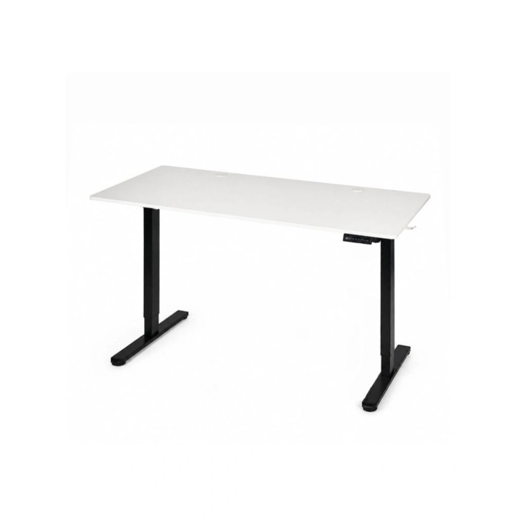 Birou Electric Reglabil pe Înălțime 72-118 cm, 140x60 cm, , Alb