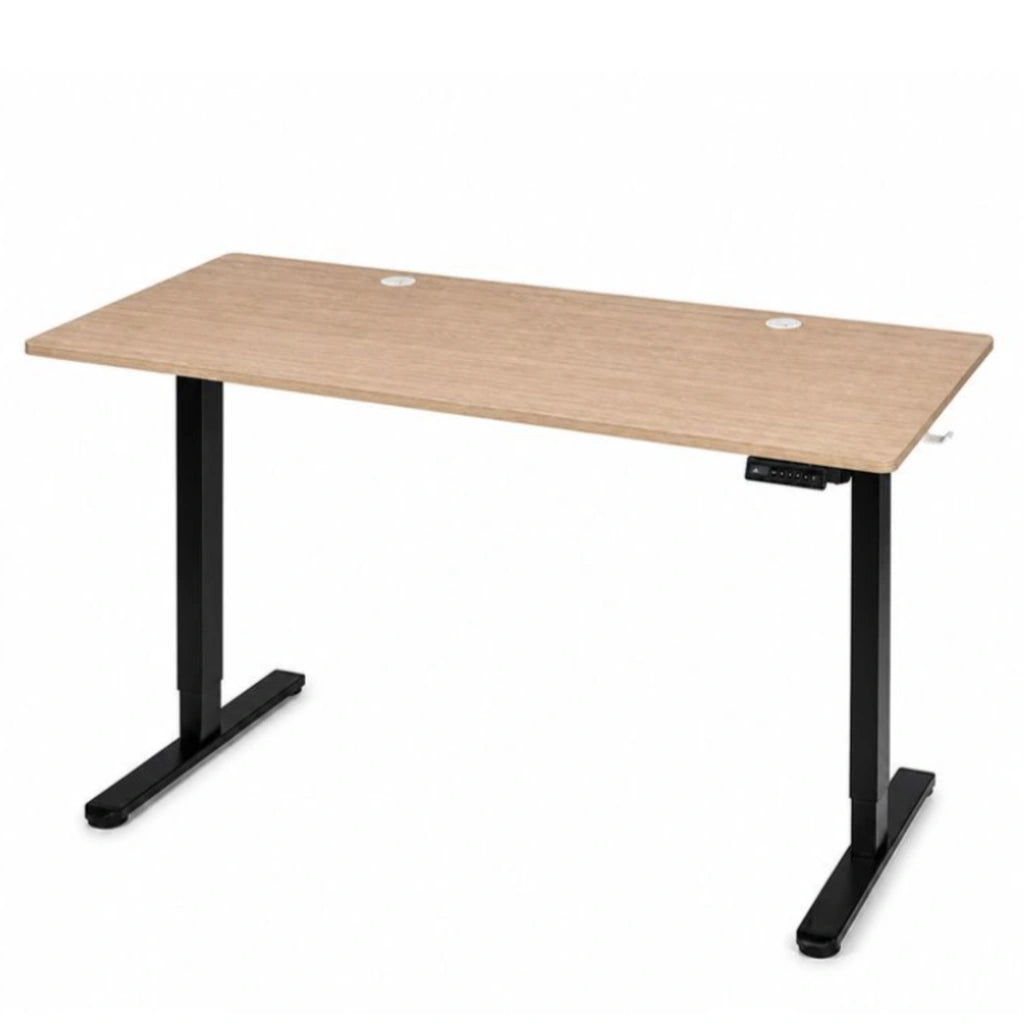 Birou Electric Reglabil pe Înălțime 72-118 cm, 140x60 cm, Stejar Deschis