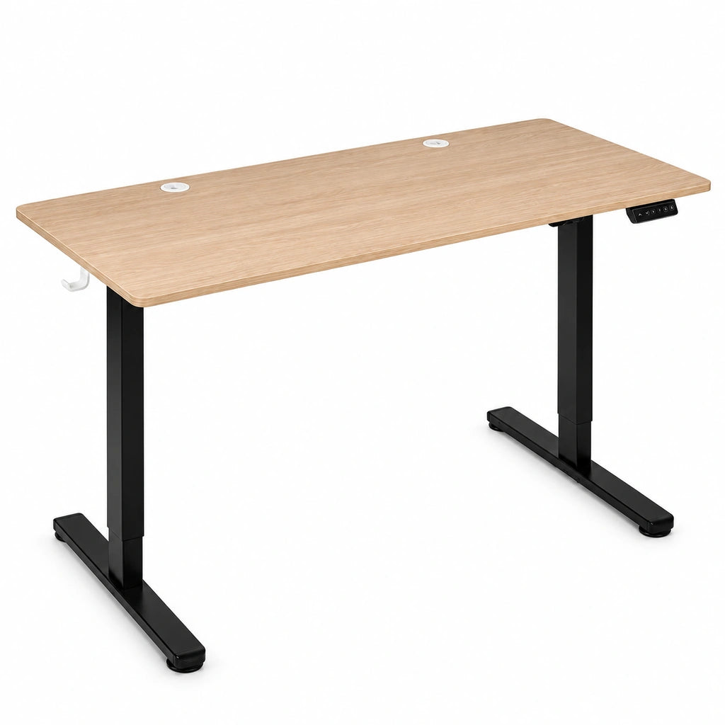 Birou Electric Reglabil pe Înălțime 72-118 cm, 140x60 cm, Stejar Deschis
