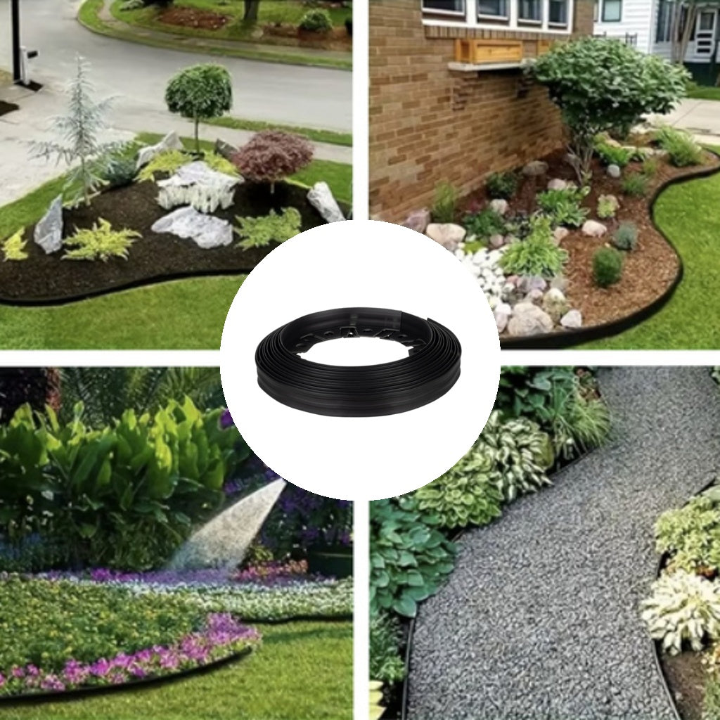Bordura pentru Gradina 4 cm x 10 m – Flexibila, Rezistenta, Culoare Negru - MAXY