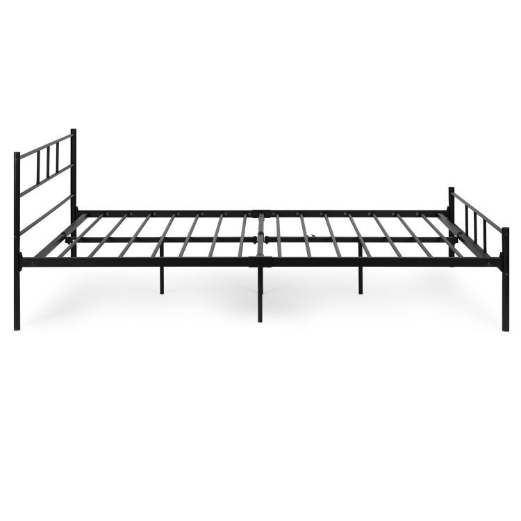 Cadru de Pat Metalic 140x200 cm, Negru - MAXY