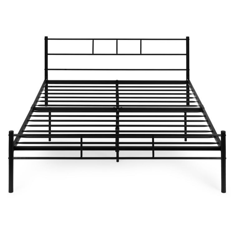 Cadru de Pat Metalic 140x200 cm, Negru - MAXY