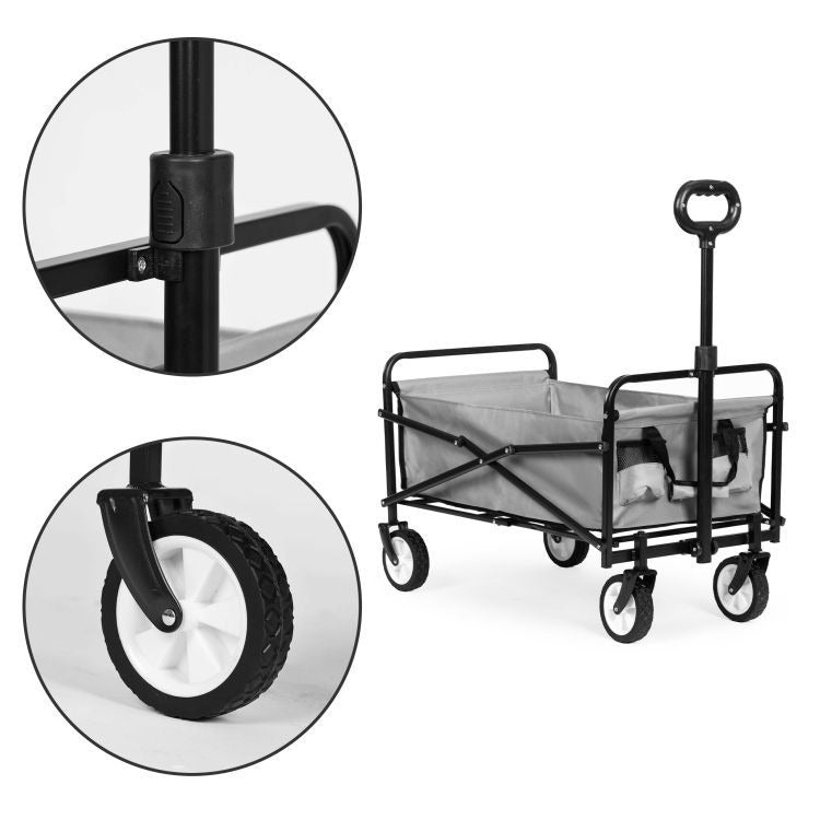 Carucior Gradina Pliabil Multifunctional 100 kg Gri - MAXY