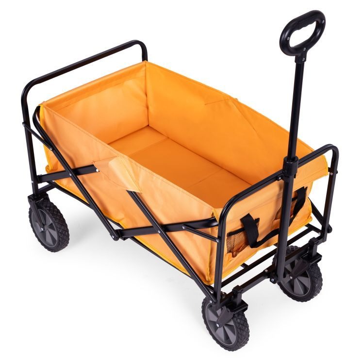 Carucior Gradina Pliabil Multifunctional 100 kg Portocaliu - MAXY