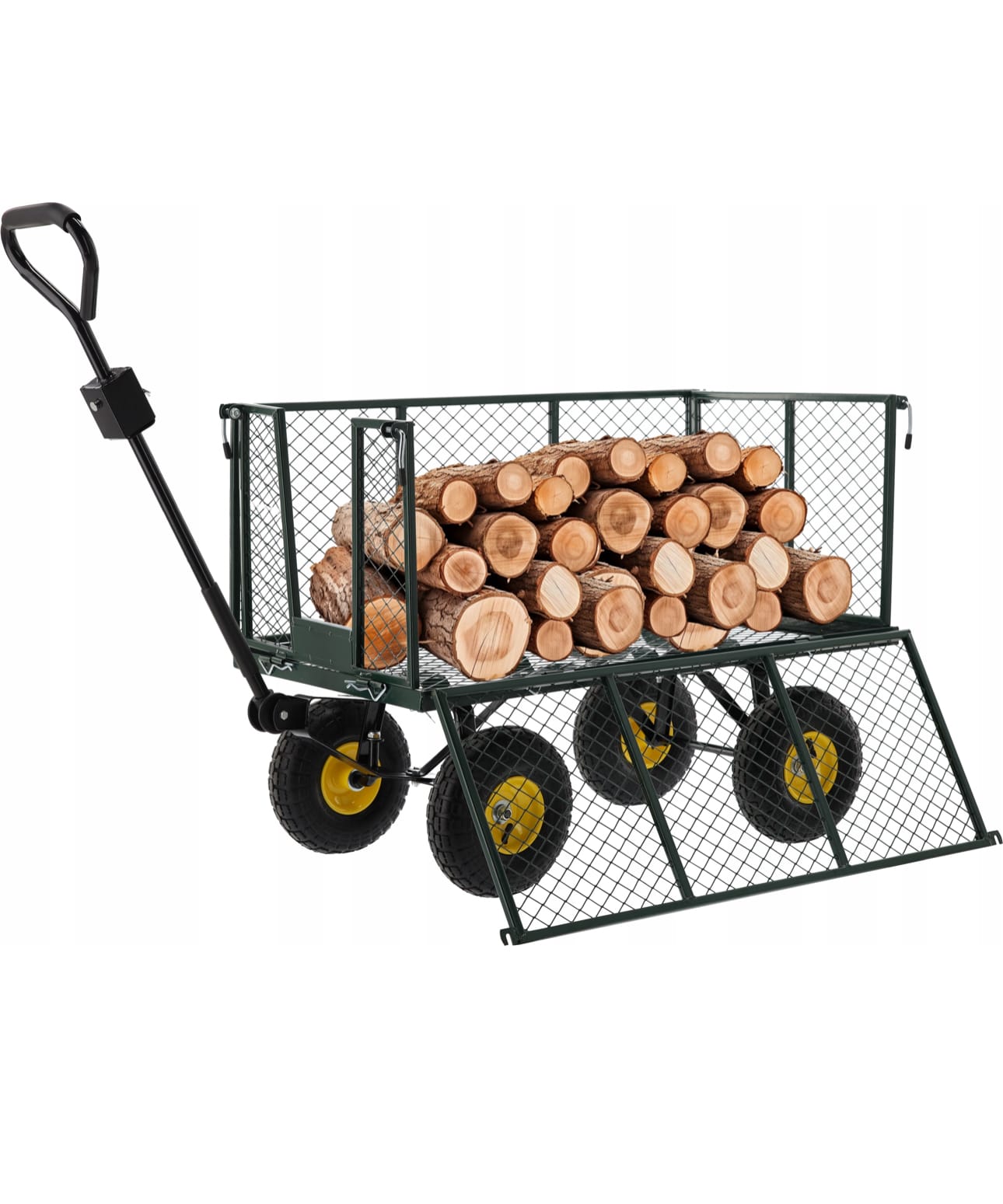 Cărucior Grădină Multifuncțional 300 kg Verde - MAXY