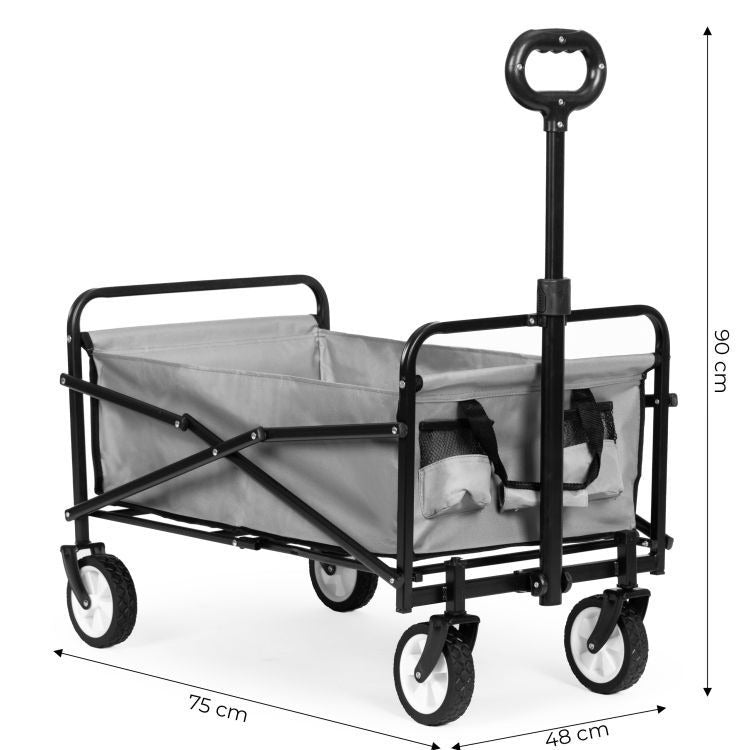 Carucior Gradina Pliabil Multifunctional 100 kg Gri - MAXY