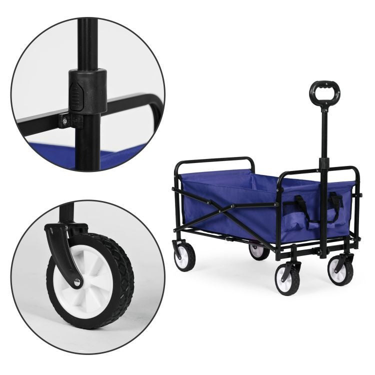 Carucior Gradina Pliabil Multifunctional 100 kg Albastru - MAXY