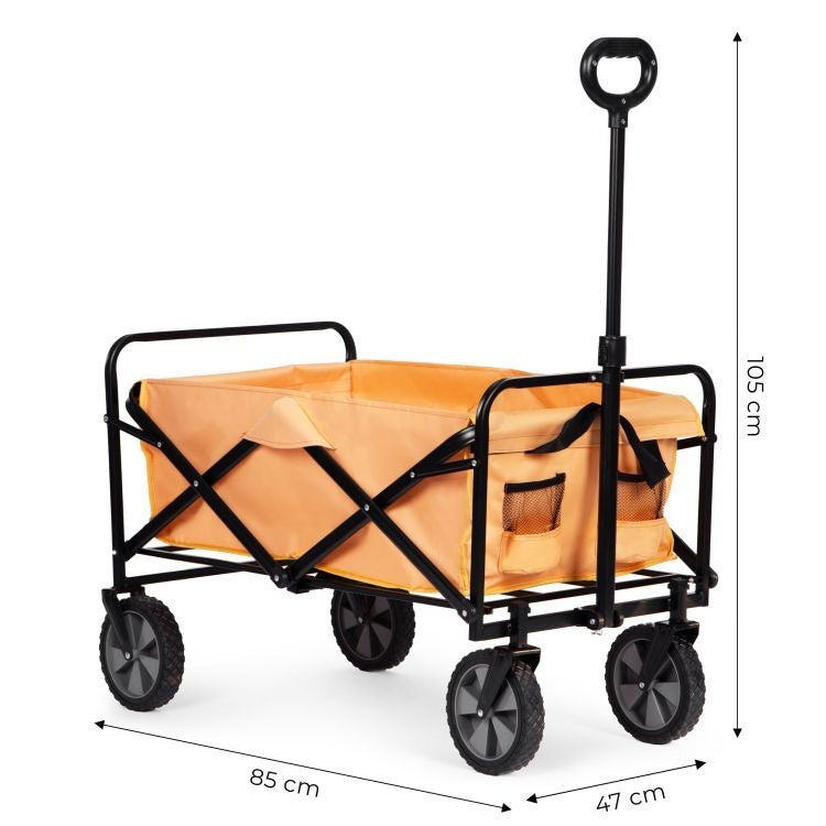 Carucior Gradina Pliabil Multifunctional 100 kg Portocaliu - MAXY