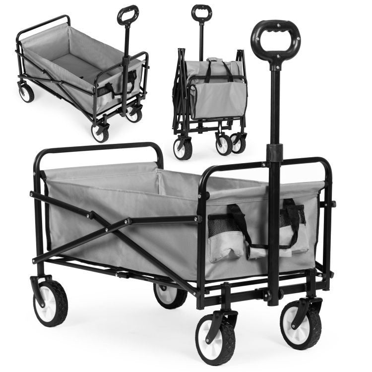 Carucior Gradina Pliabil Multifunctional 100 kg Gri - MAXY