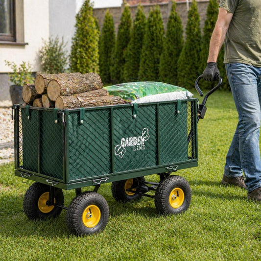 Cărucior Grădină Multifuncțional 300 kg Verde - MAXY