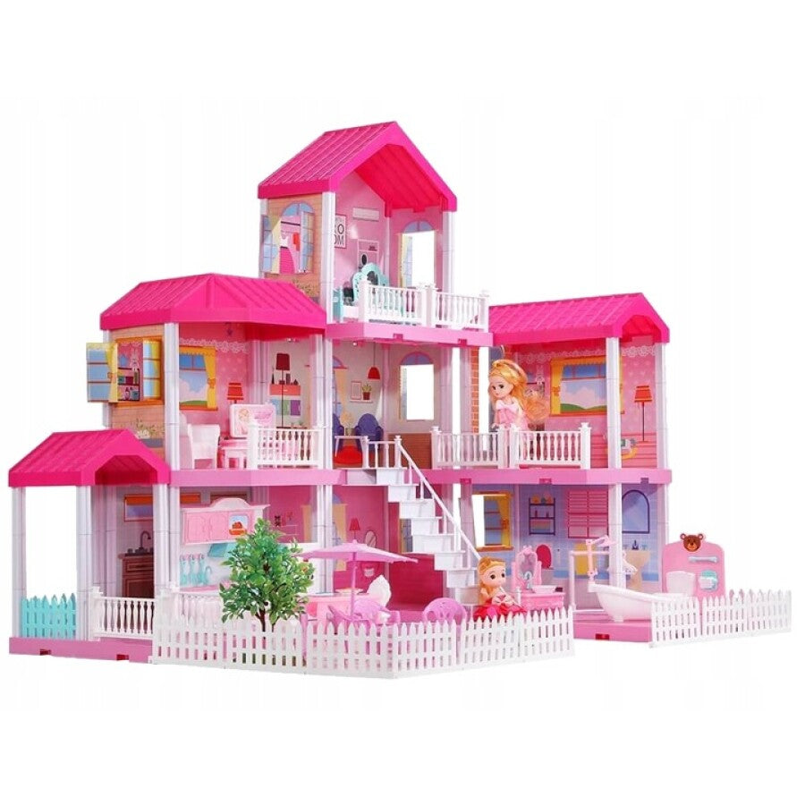 Casa De Papusi XXL Cu 3 Etaje, 6 Camere, 148 Piese, 71 cm - MAXY