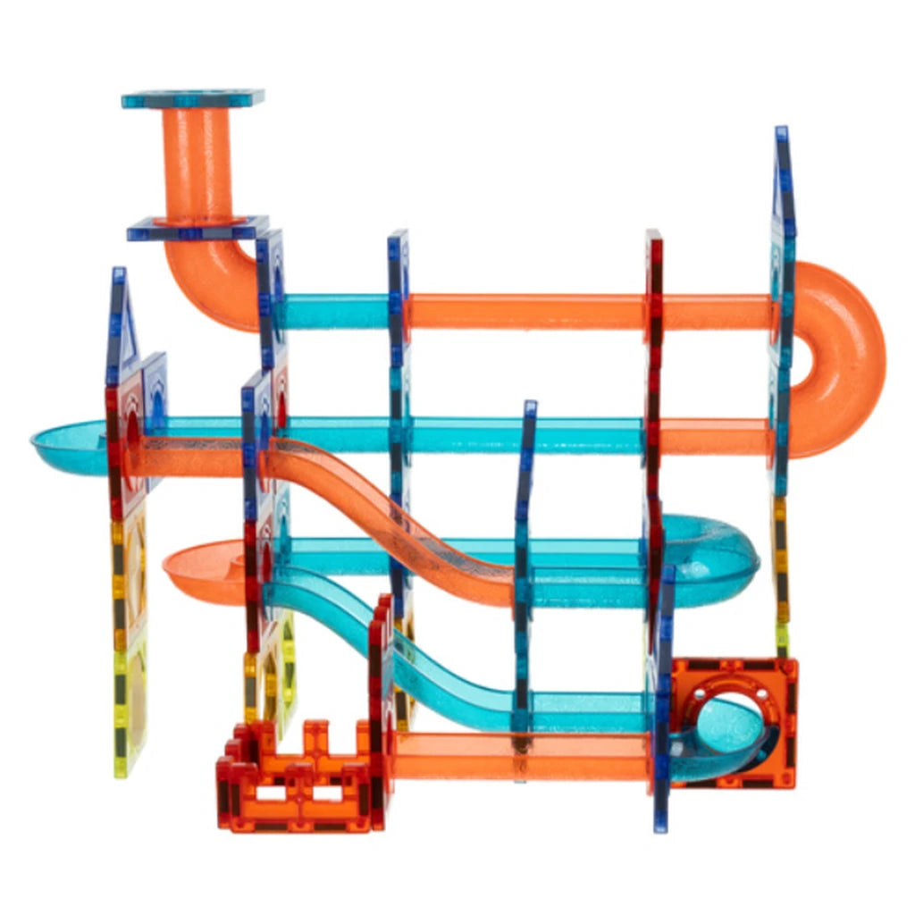 Set De Construcții Magnetice Cu Pistă Pentru Bile 3D, 96 Piese, Multicolor