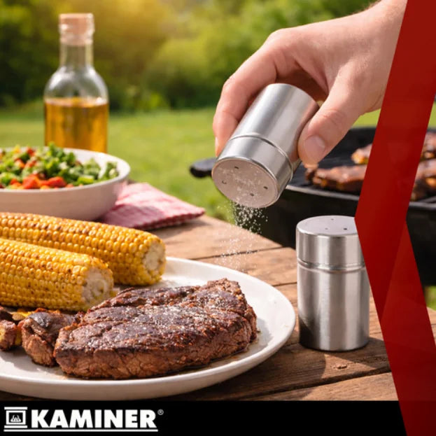 Ustensile Grătar din Oțel Inoxidabil, Set 26 Piese cu Etui, Aluminiu, Kaminer