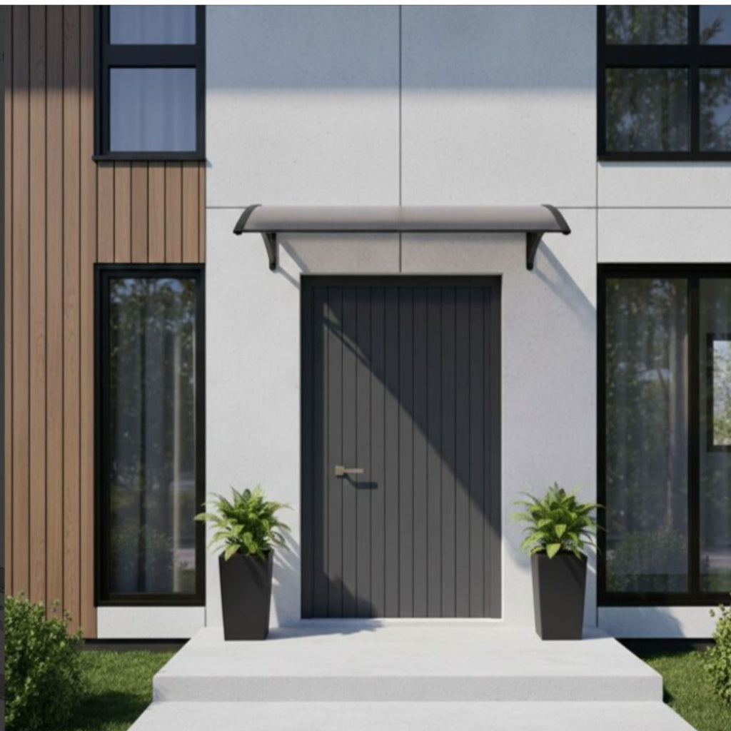 Copertină pentru ușă 100x80 cm maro - MAXY