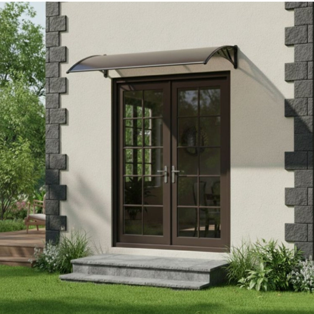 Copertină pentru ușă 100x80 cm maro - MAXY