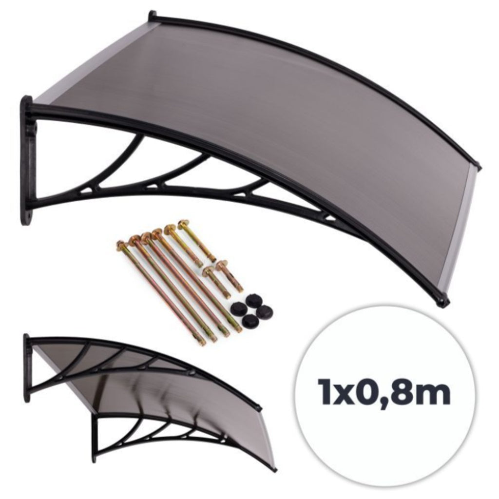 Copertină pentru ușă 100x80 cm maro - MAXY