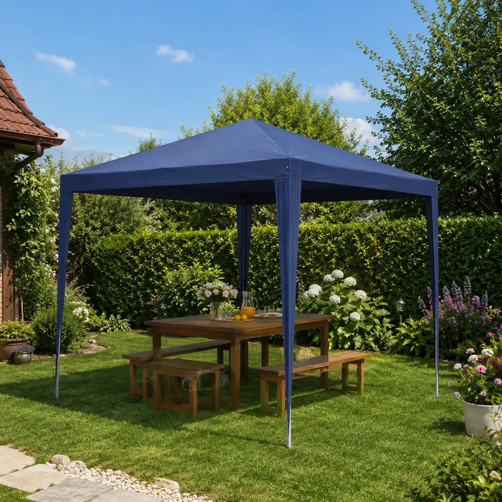 Cort Pavilion de Grădină 3x3 m Albastru - MAXY