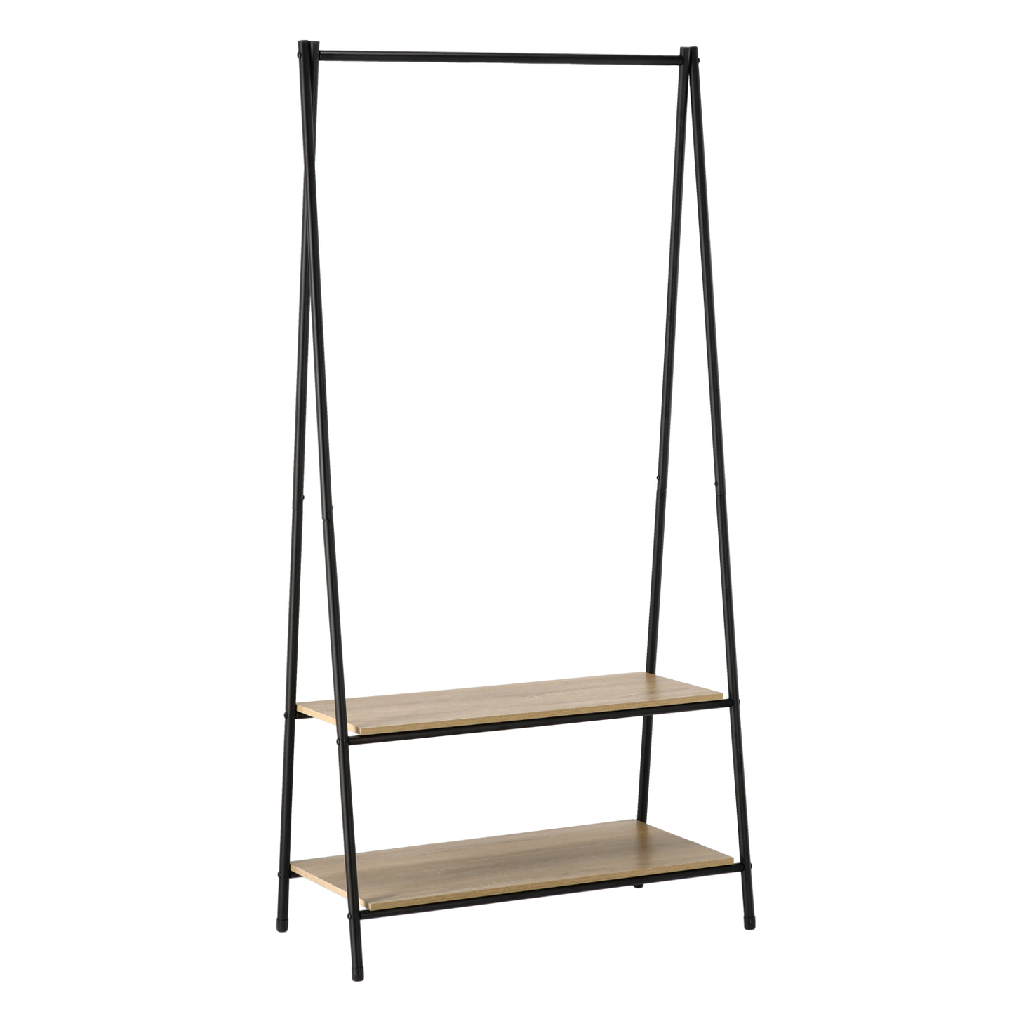 Suport pentru Haine cu 2 Rafturi pentru Încălțăminte, 80x40x160cm