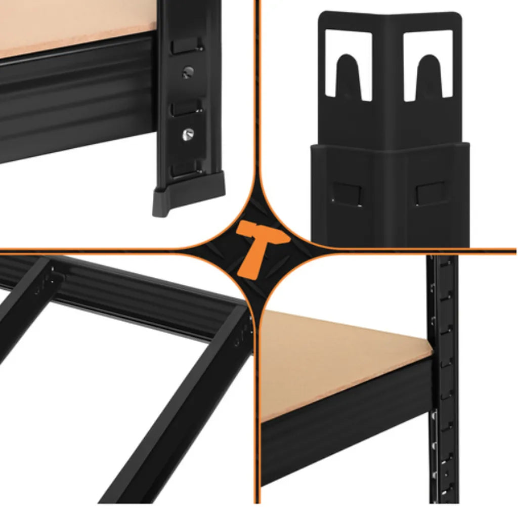 Raft Metalic Pentru Depozitare Cu 5 Polițe, 180 x 90 x 40 cm - MAXY