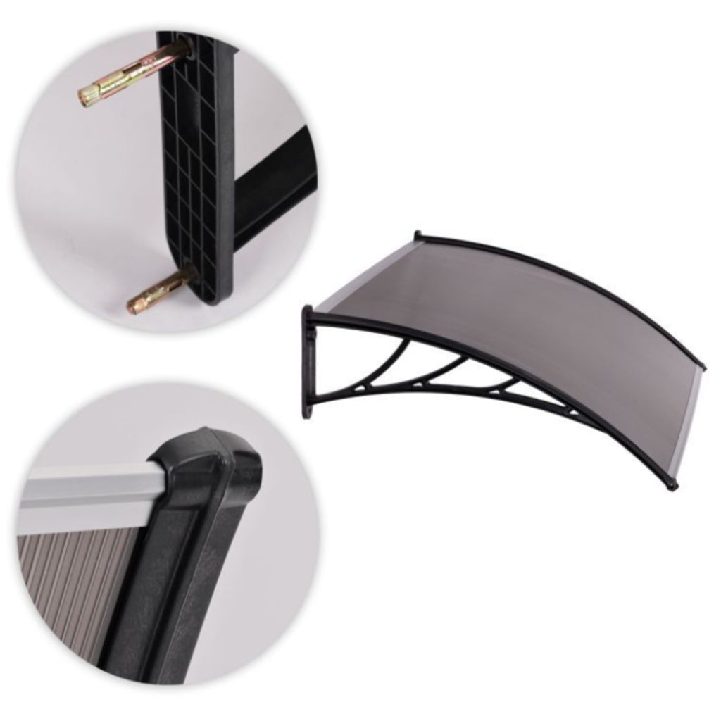 Copertină pentru ușă 100x80 cm maro - MAXY