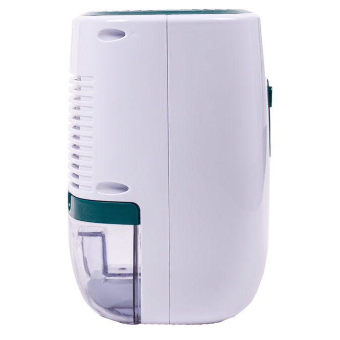 Dezumidificator electric, anti-mucegai, funcție uscare haine, absorbant umiditate, silentios, rezervor 0,8L, capacitate 300ml/24H, 22W, alb-albastru - MAXY