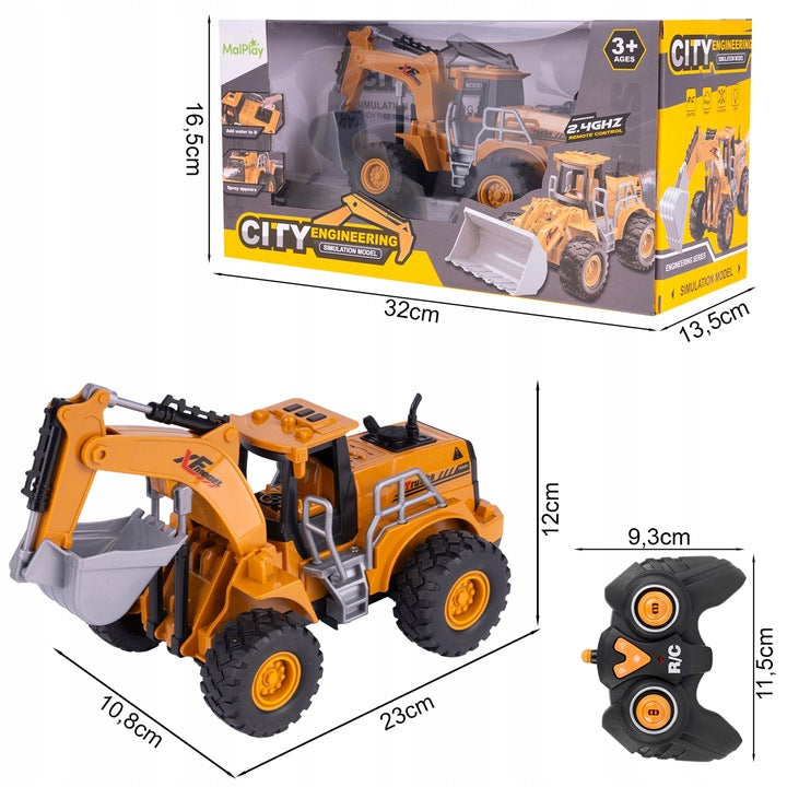 Excavator De Jucarie Cu Telecomanda, Lumini LED, Reincarcabil - MAXY